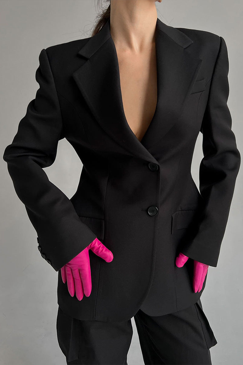 Modern V-Neck Cinched Spring Blazer
