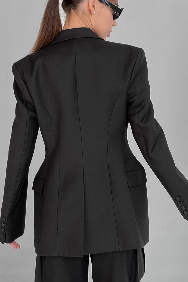Modern V-Neck Cinched Spring Blazer