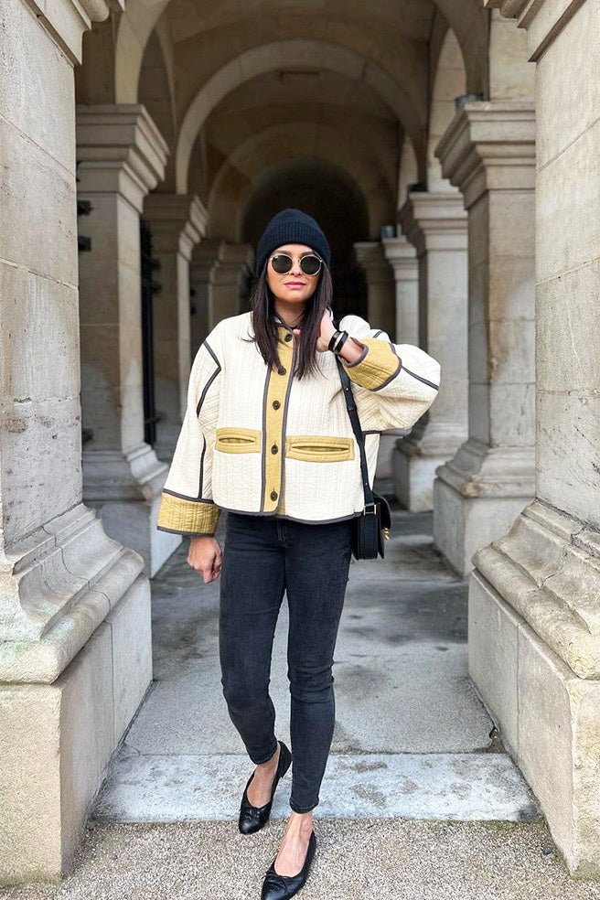 Modern Quilted Patchouli Jacket
