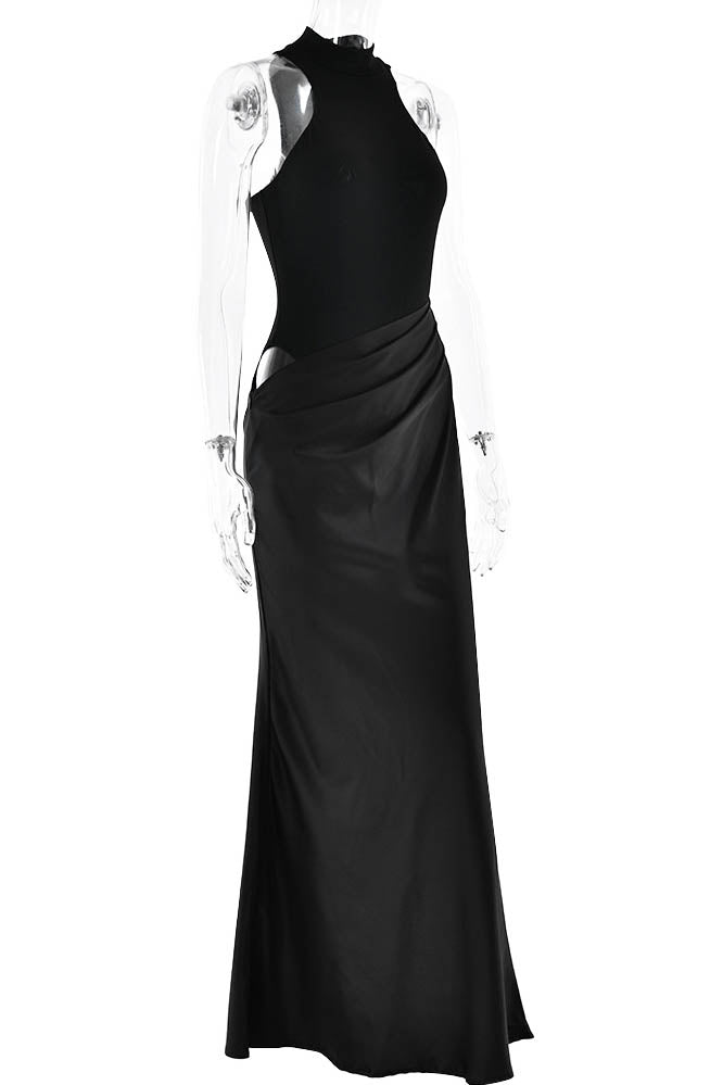 Panelled Cut-Out Fitted Dress