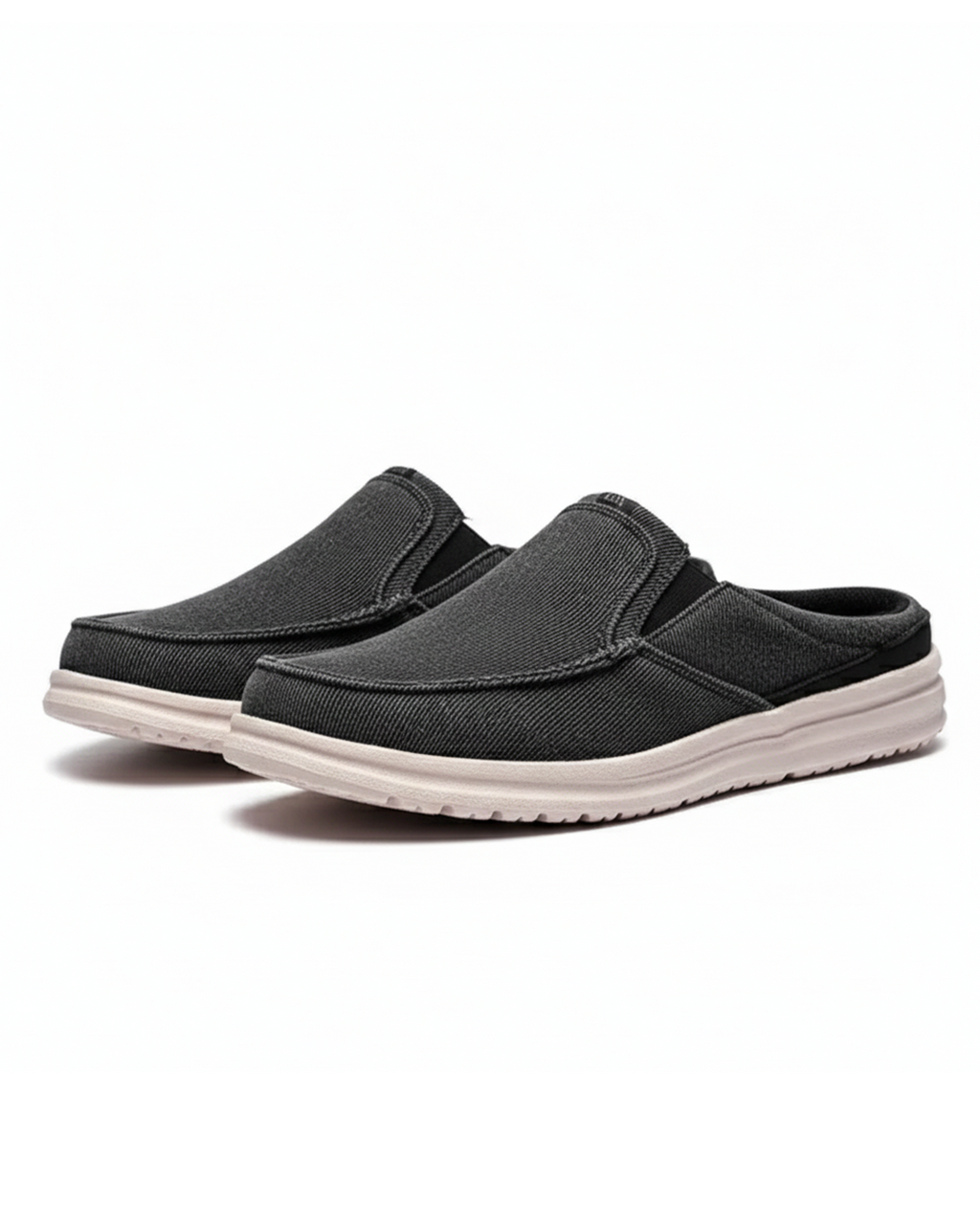 Canvas Mules with Cushioned Sole