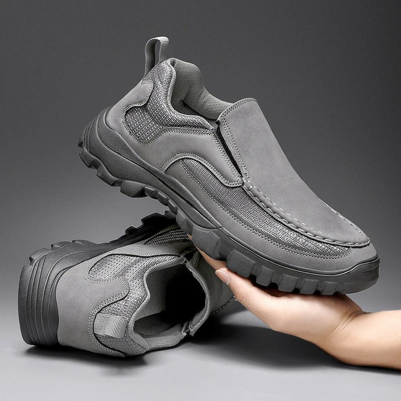 Suede Slip-On Shoes with Padded Collar
