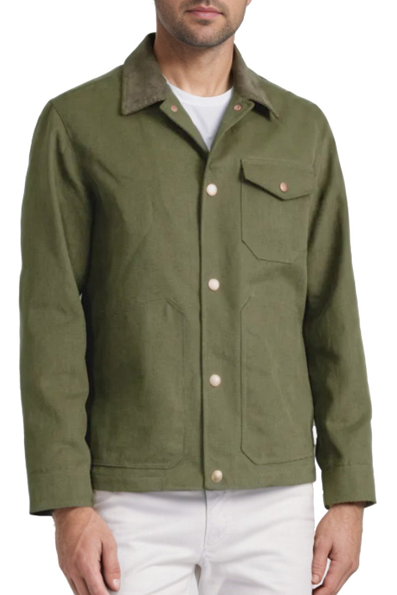 Wool Blend Jacket with Longline Cut