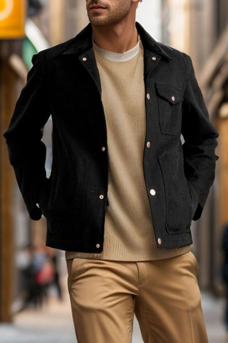 Wool Blend Jacket with Longline Cut