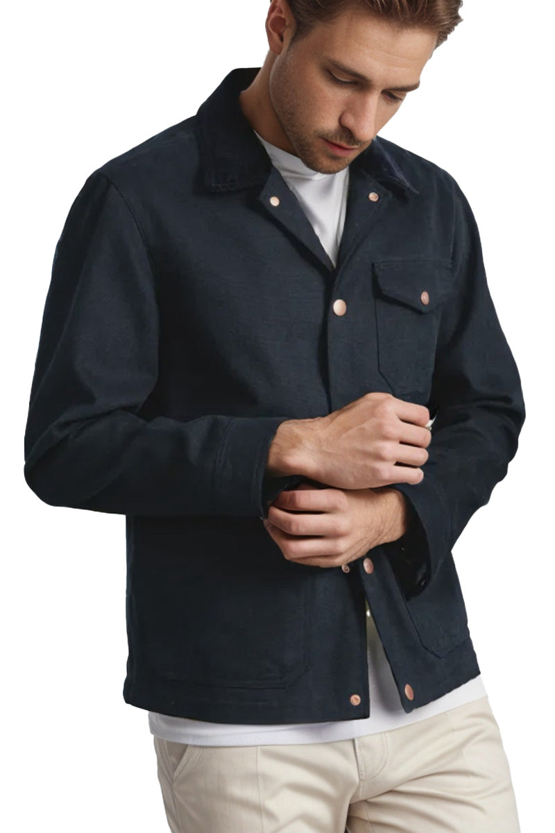 Wool Blend Jacket with Longline Cut