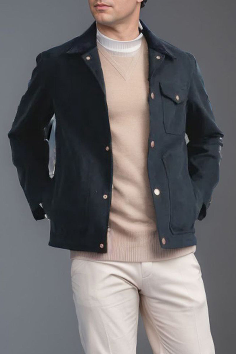 Wool Blend Jacket with Longline Cut