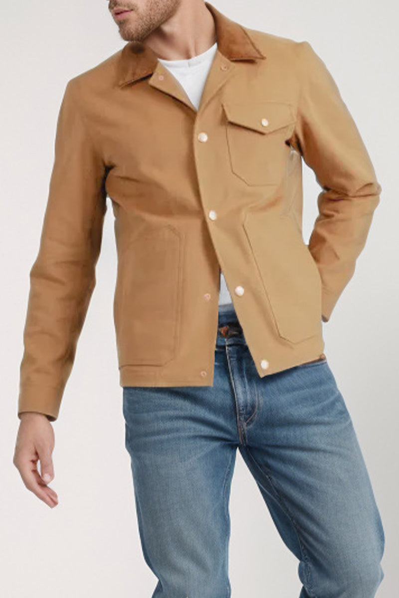 Wool Blend Jacket with Longline Cut