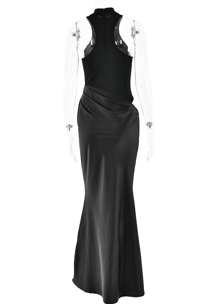 Panelled Cut-Out Fitted Dress