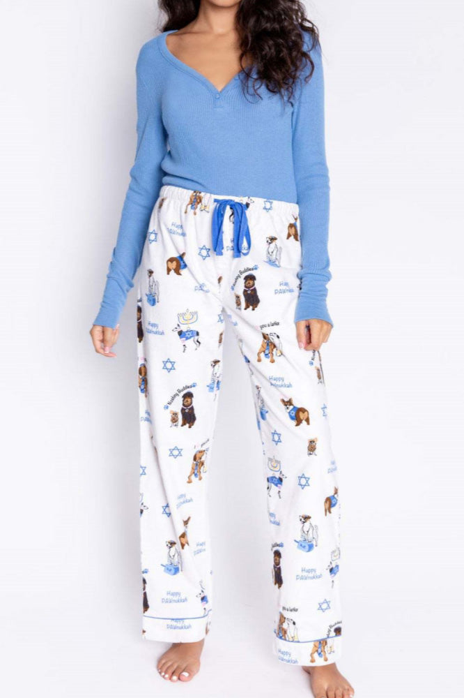 Coordinated Cute Dog Print Pajama Set