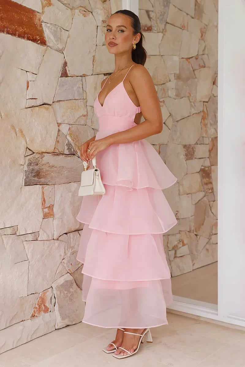 Shayla Maxi-Length Dress - Pink