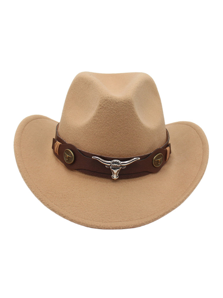 Modern Western Bull Head Deco Cowboy Cowgirl Hat