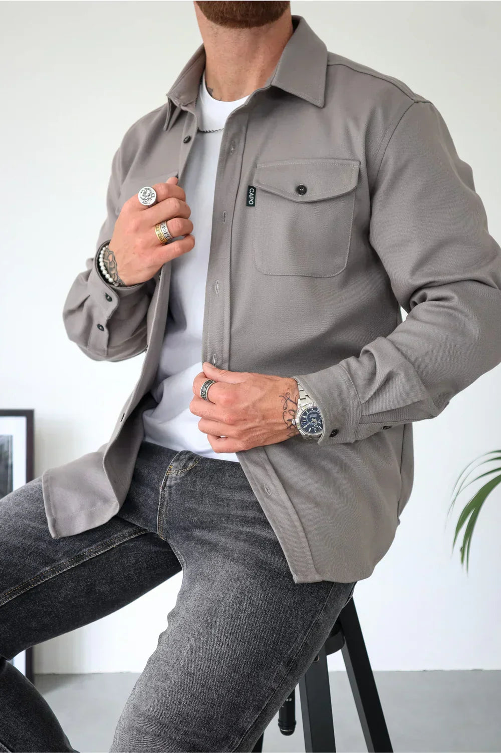 Breathable Polyester Shirt Jacket