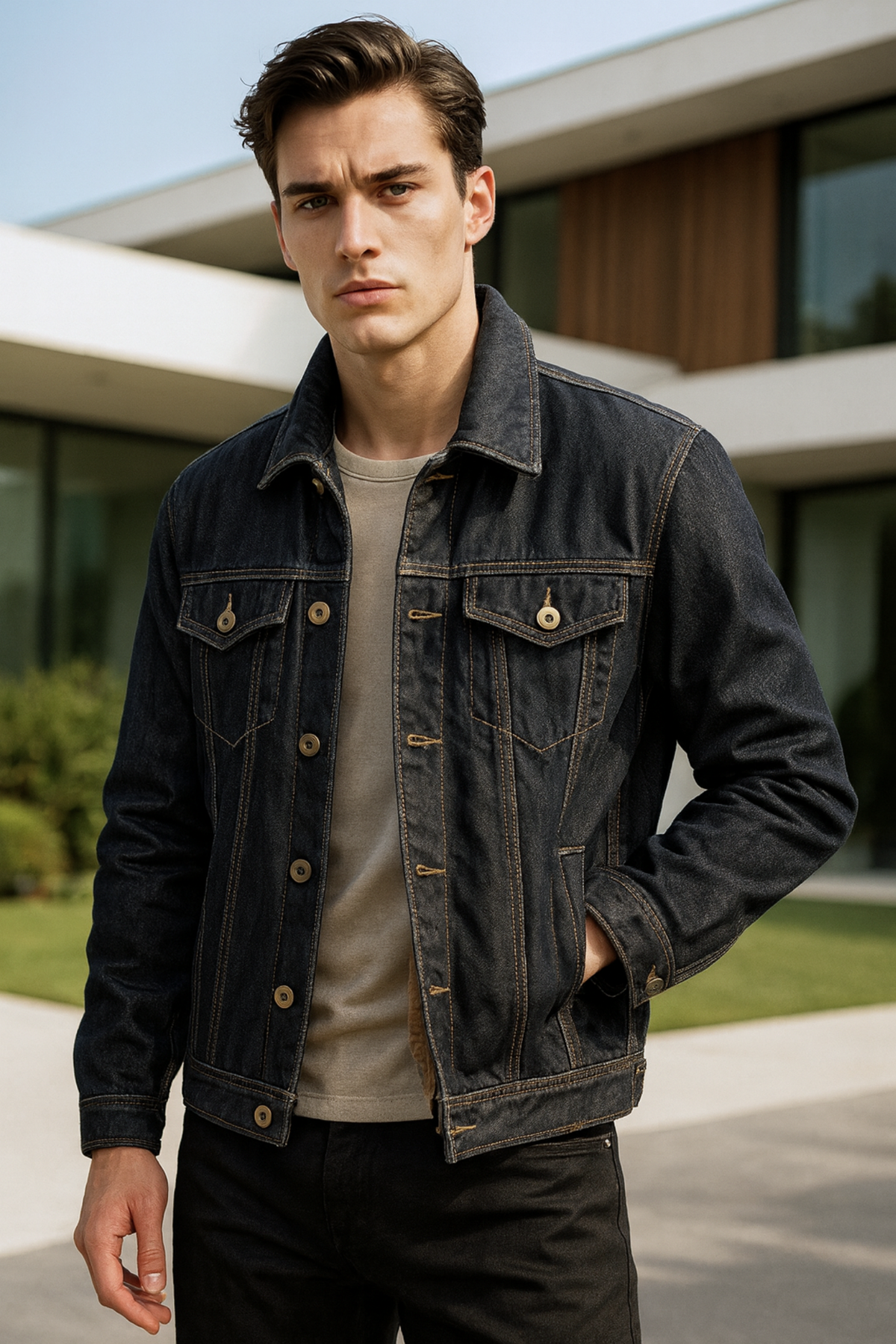 Breathable Denim Jacket with Lightweight Feel