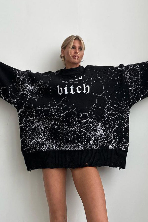 Modern Oversize Streetwear Distressed Hoodie