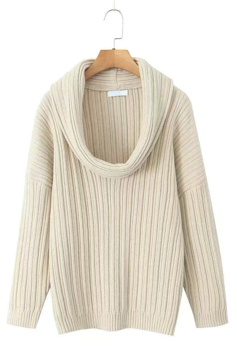 Lazy Style Solid Irregular Knit Top