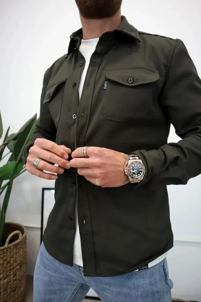 Shirt Jacket with Button Front