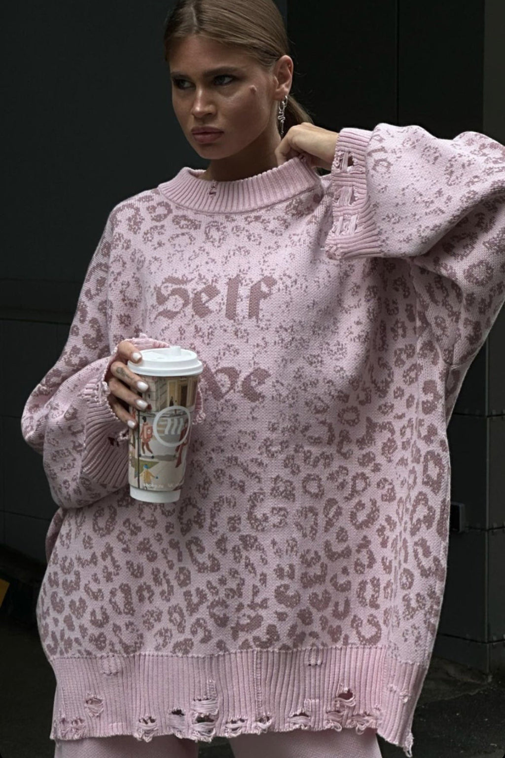Modern Oversize Streetwear Distressed Hoodie