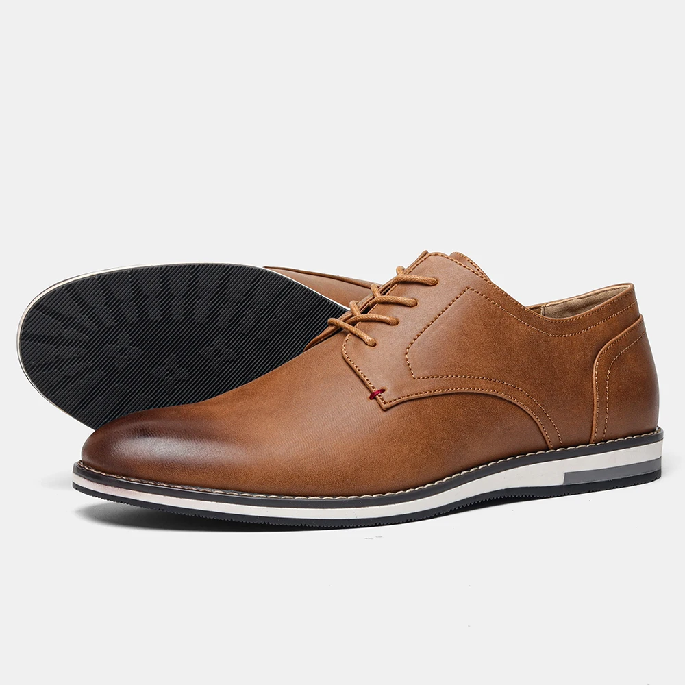 Leather Derby Shoes with Cushioned Insole