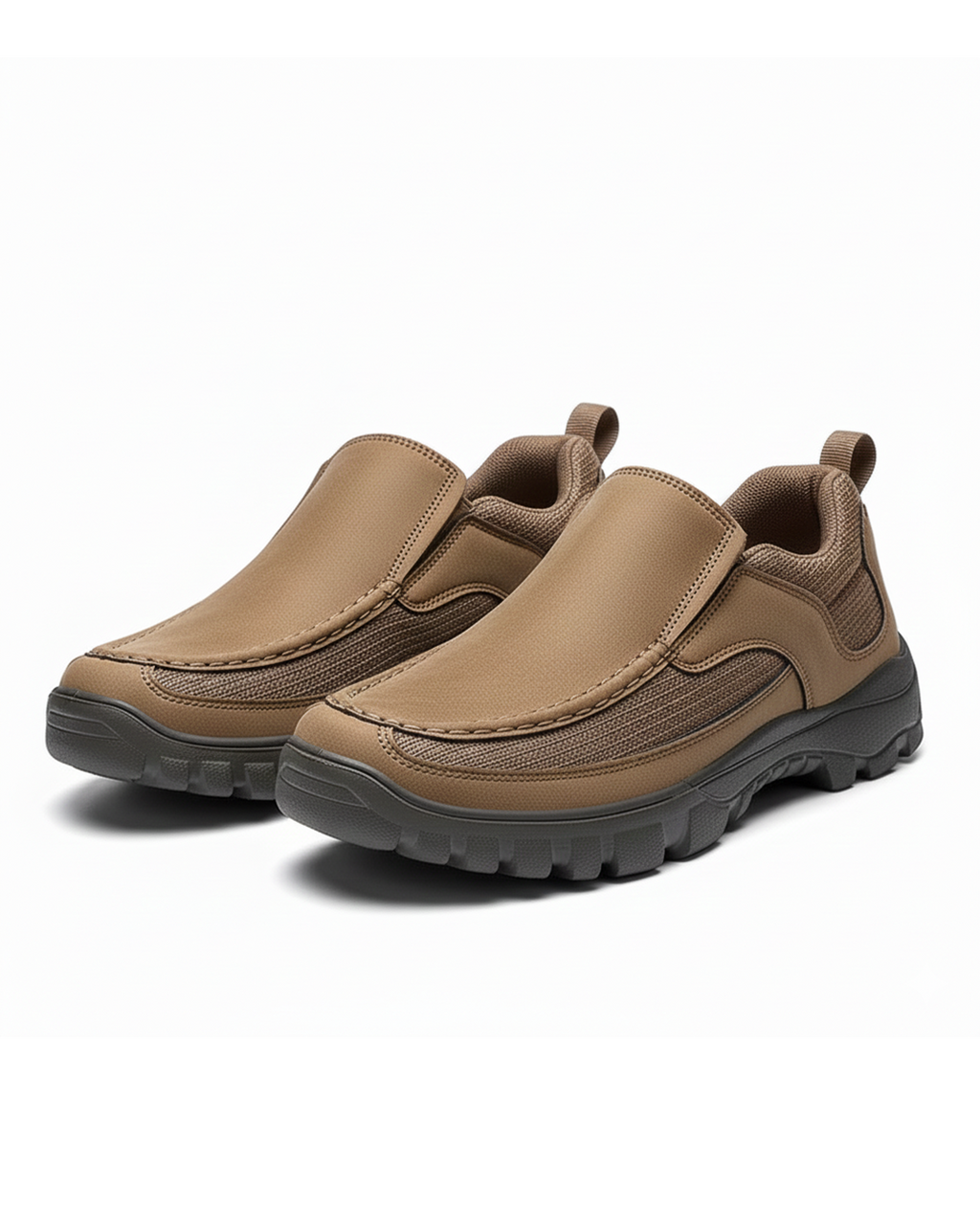 Suede Slip-On Shoes with Padded Collar
