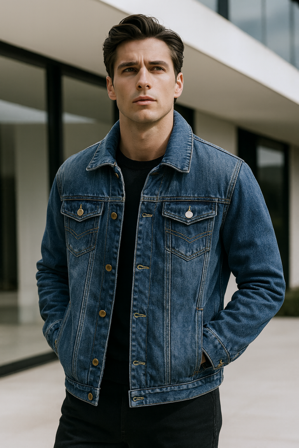 Breathable Denim Jacket with Lightweight Feel