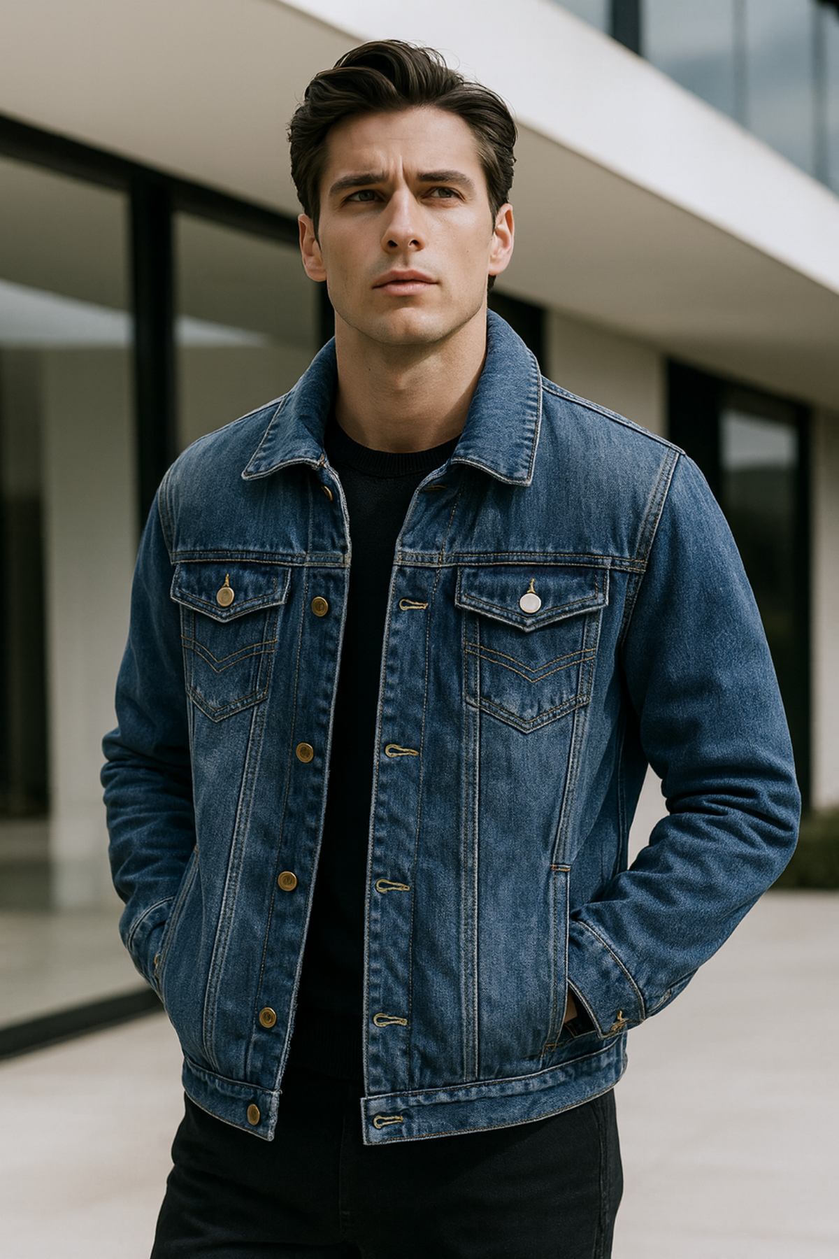 Breathable Denim Jacket with Lightweight Feel
