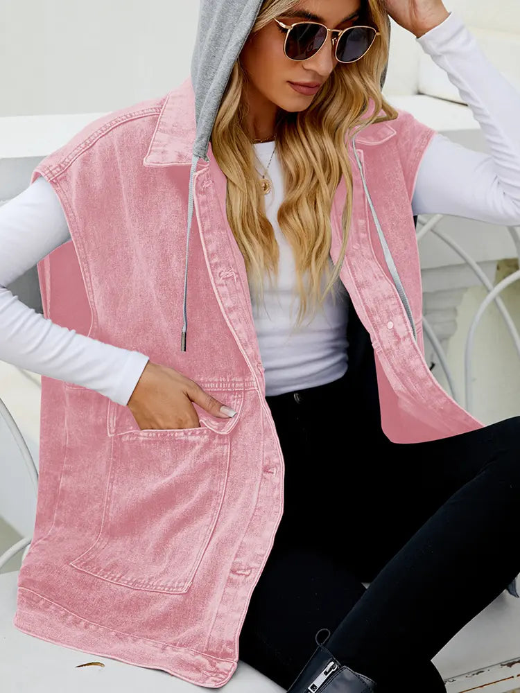 Cropped, Lightweight Denim Vest