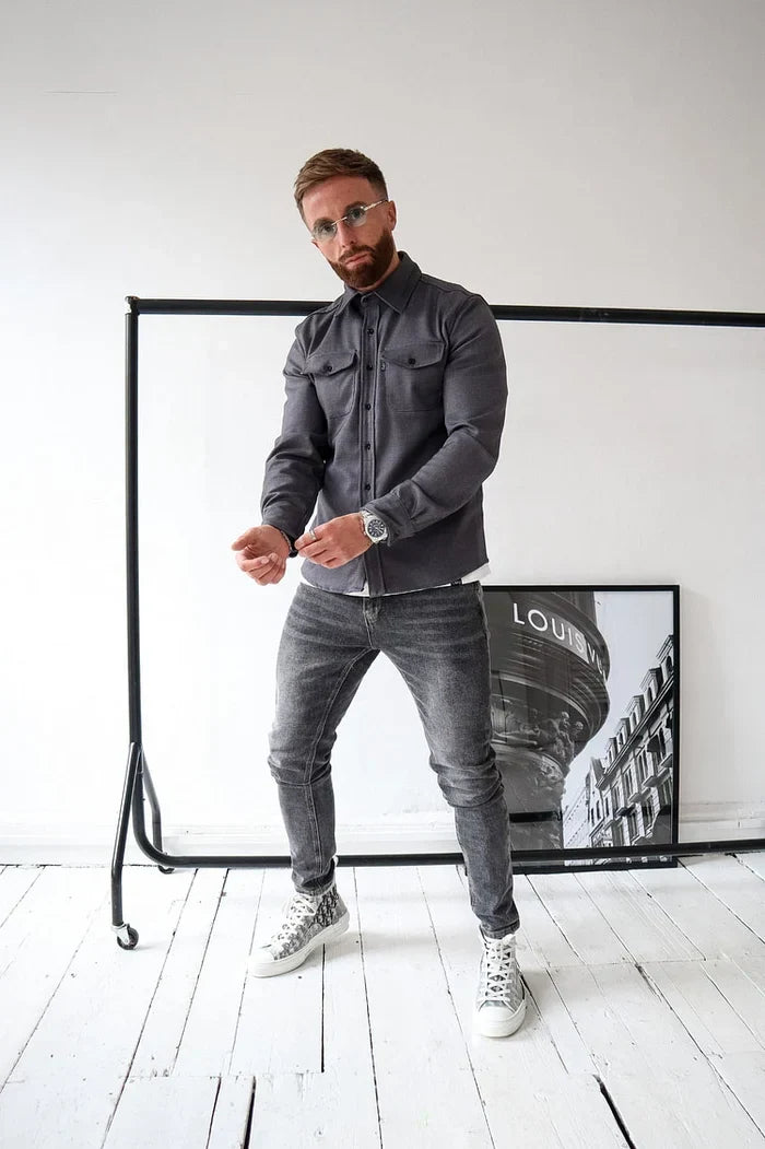 Shirt Jacket with Button Front