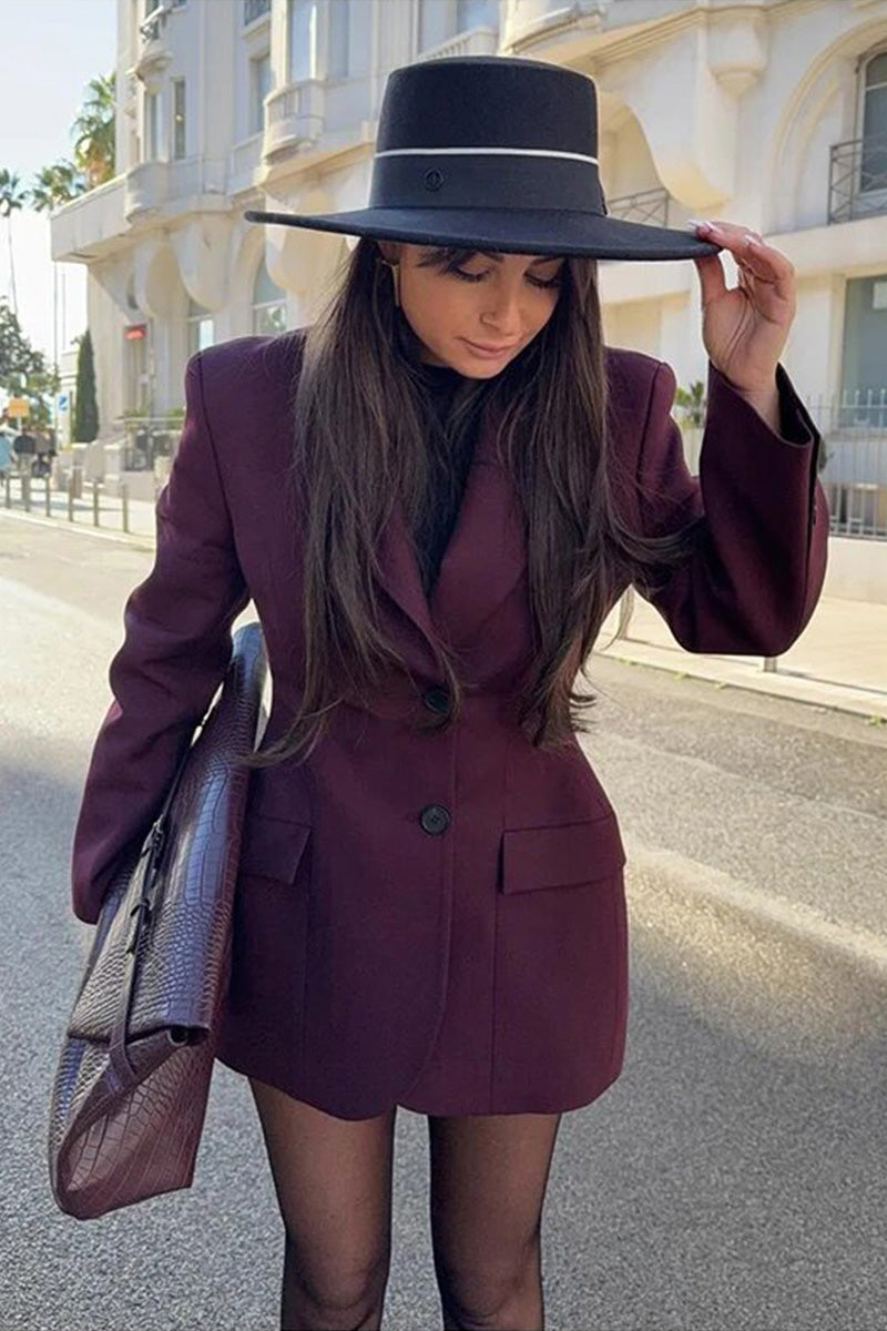Modern V-Neck Cinched Spring Blazer