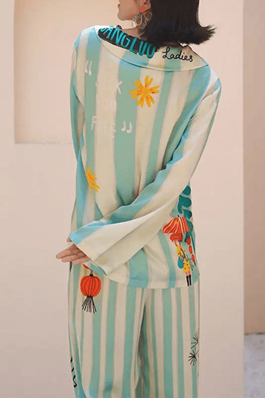 Coordinated Forest Walk Long Pajama Set