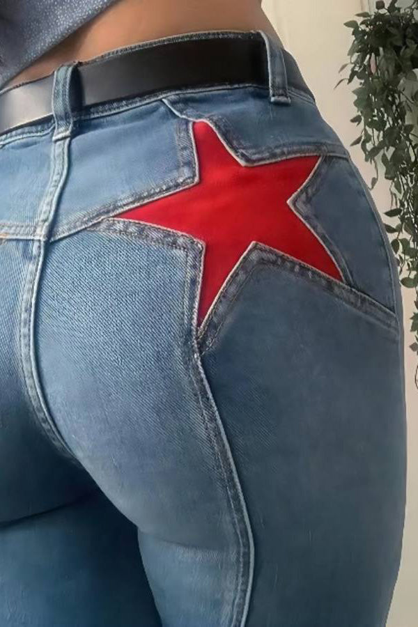 Modern Retro Mid-Waist Flared Jeans