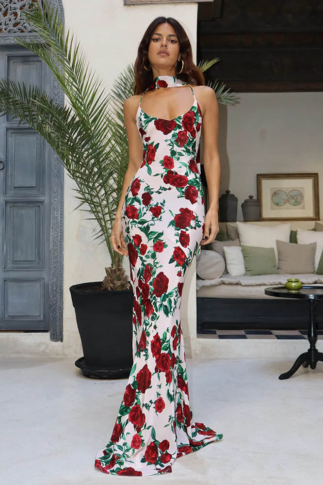 Whispers of Spring - Flower V-Neck Dress