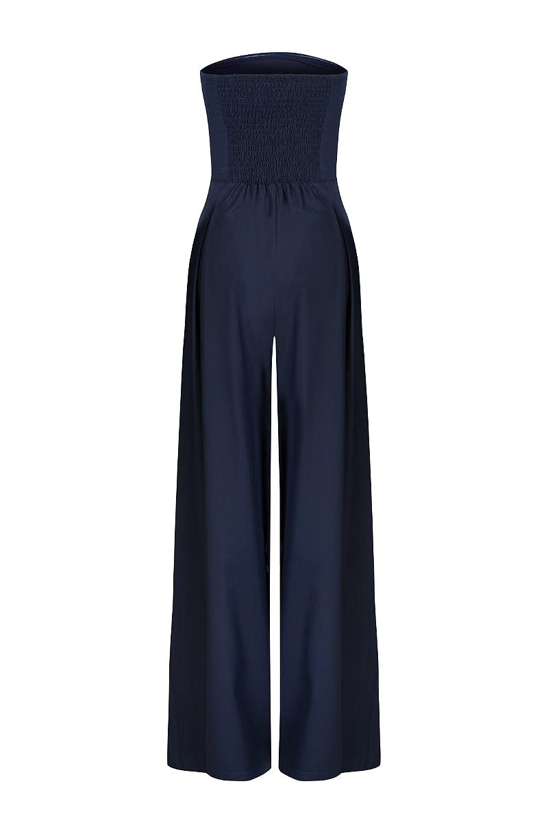 Starry Night-Strapless Open-Back Jumpsuit