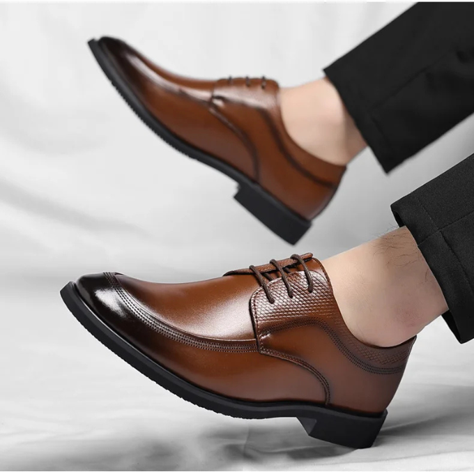Polished Leather Shoes with All-Day Comfort