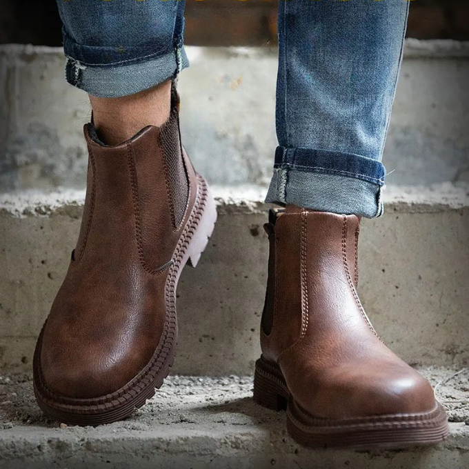 Mesh Chelsea Boots with Rubber Sole