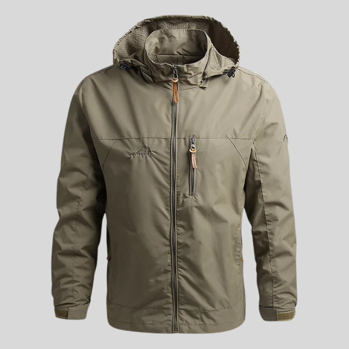 Water-Resistant Jacket with Zip Front