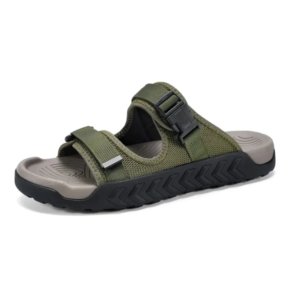 Sandals with Woven Detail