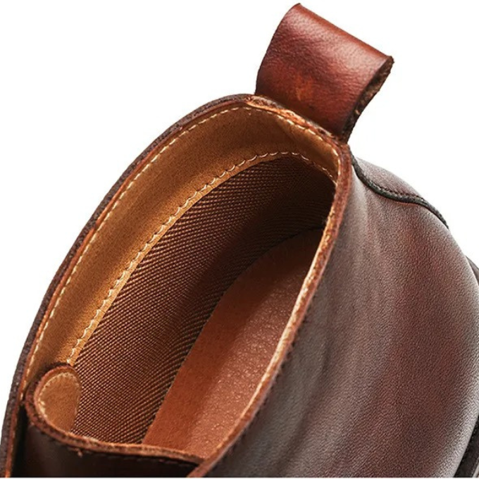 Leather Boots with Sturdy Sole