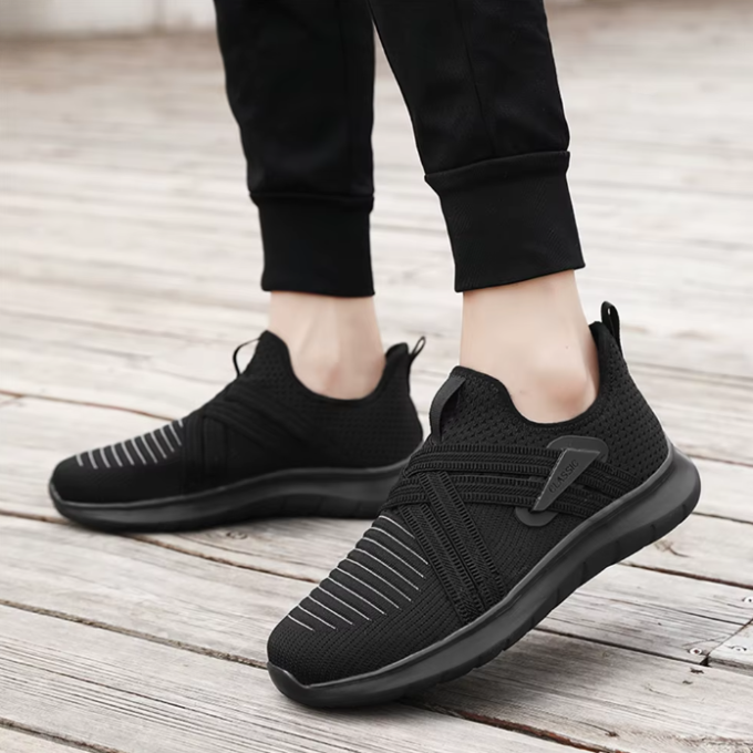 Knit Slip-On Shoes with Cushioned Sole