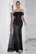 Refined Off-Shoulder Mermaid Gown