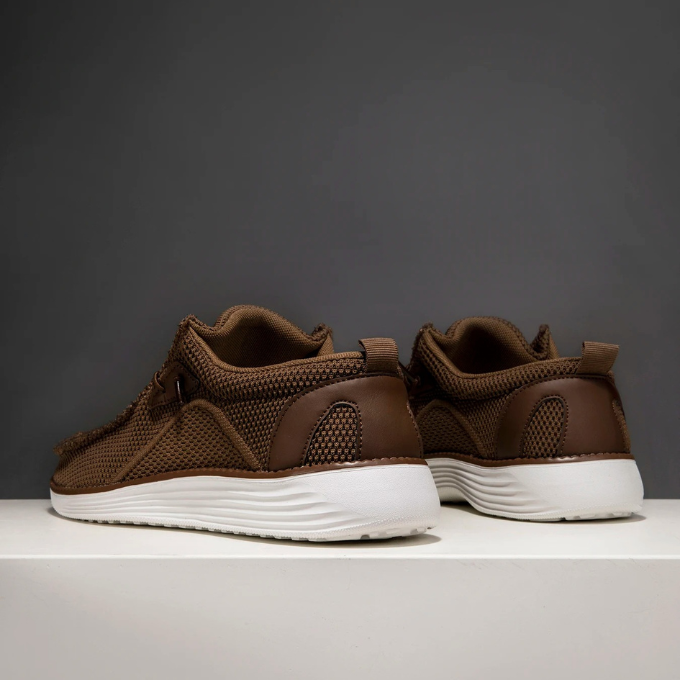 Mesh Loafers with Woven Detail