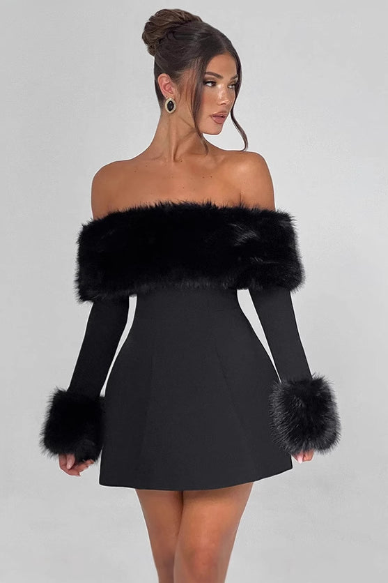 One-shoulder Slim Sexy Mini-Length Dress