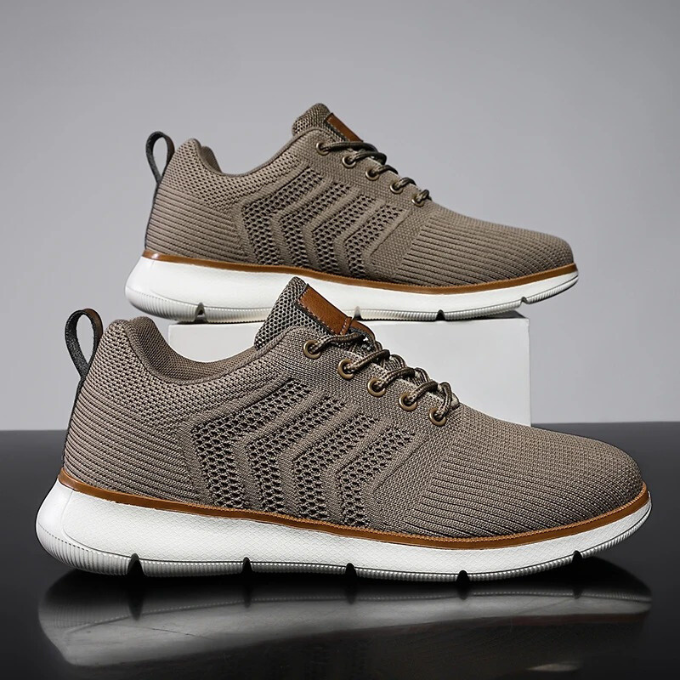 Mesh Knit Sneakers with Reinforced Stitching