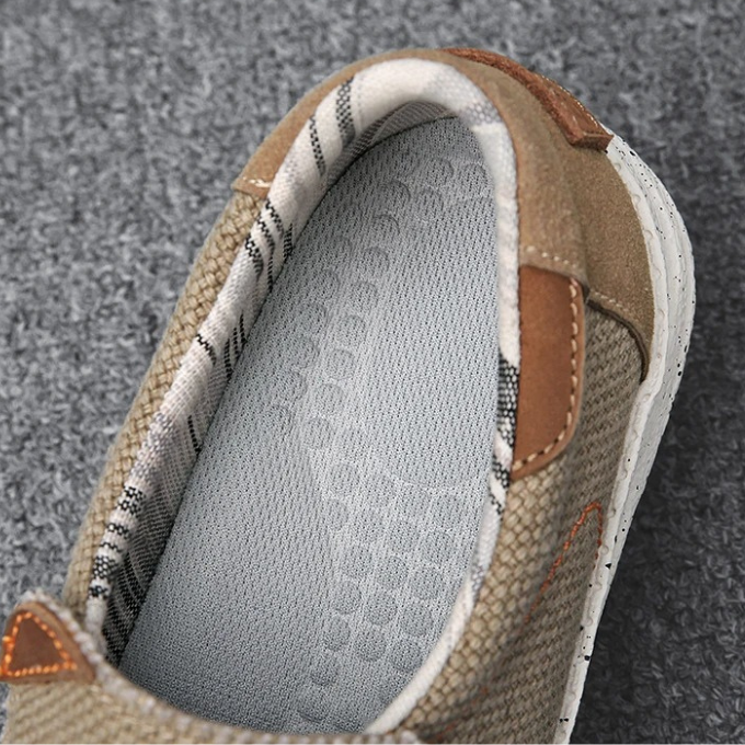 Canvas Slip-On Shoes with Rubber Sole