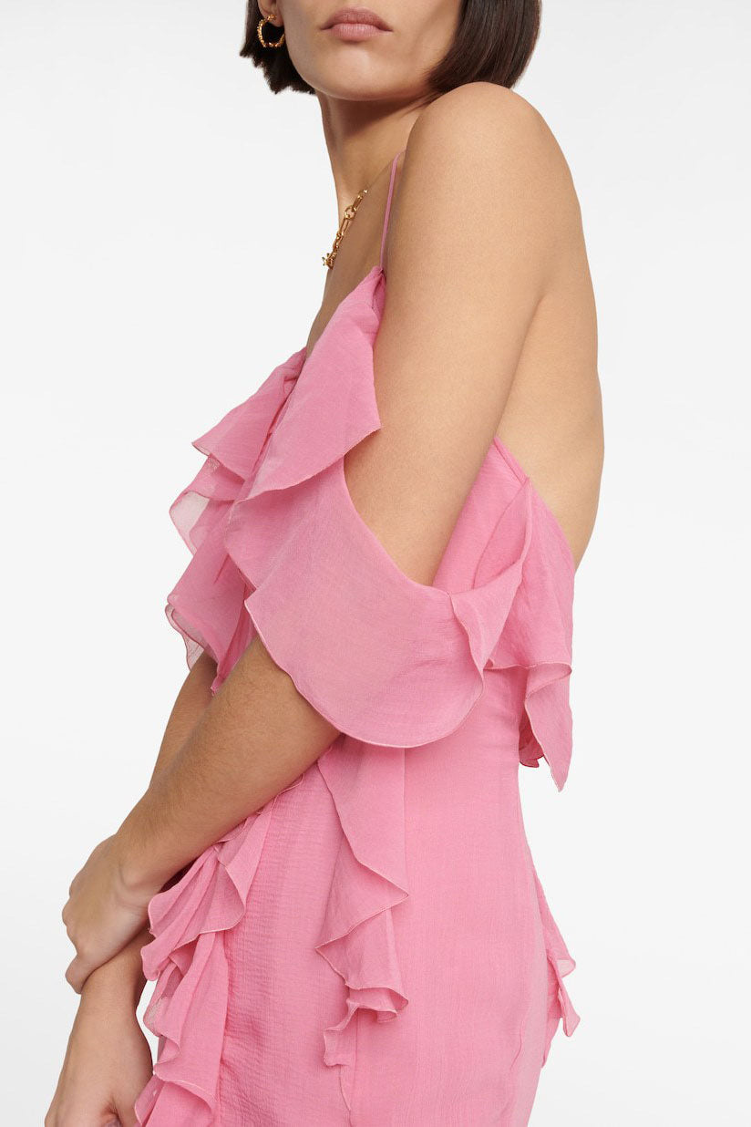 Pink Mist Rose Maxi-Length Dress