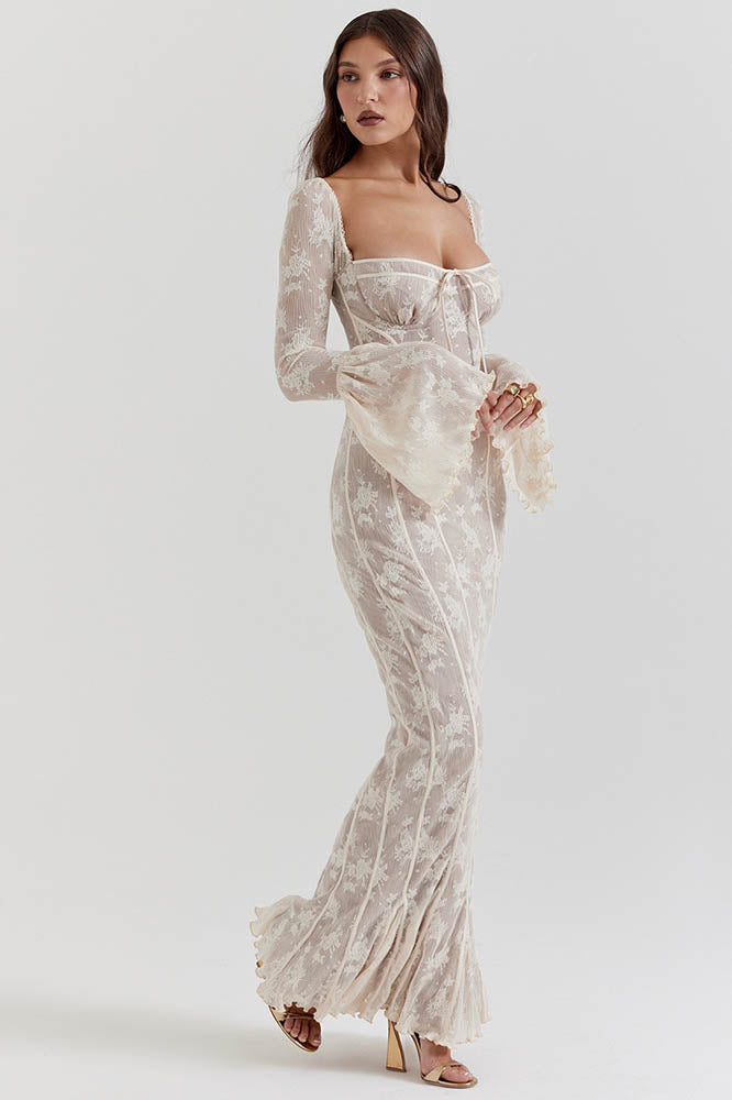 Modern French Mermaid Hem Lace Dress