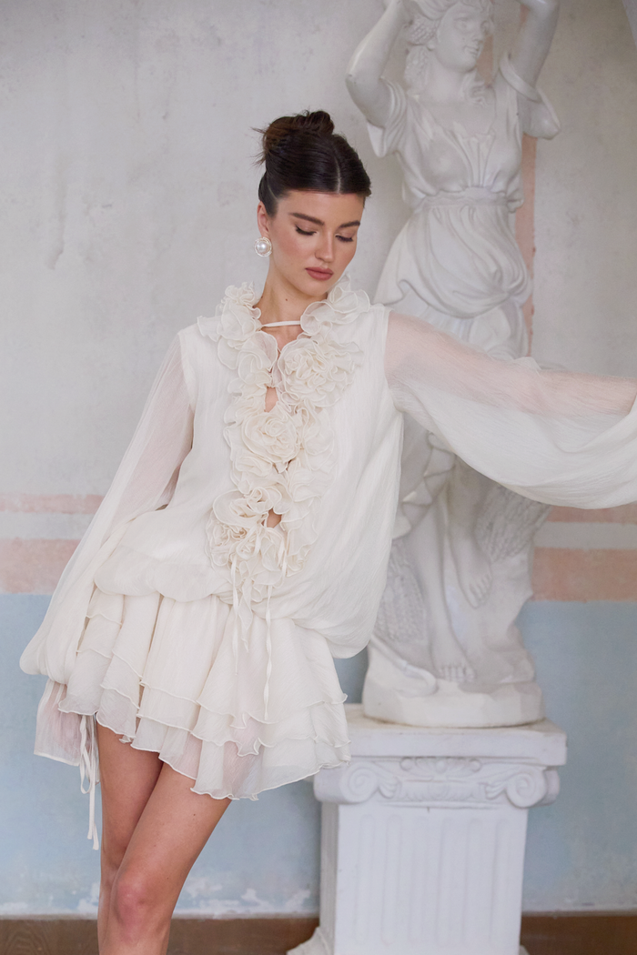 Zelinfell Ruffles Mini-Length Dress