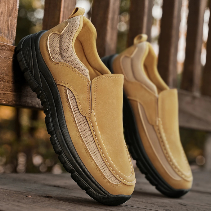 Suede Slip-On Shoes with Cushioned Insole