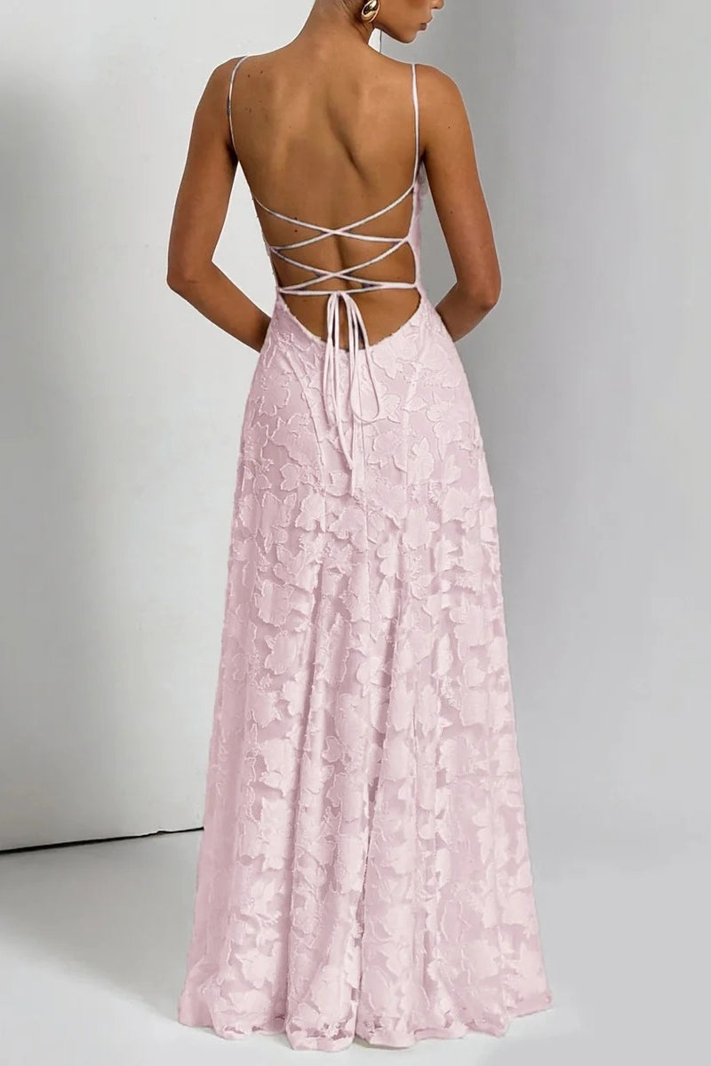 Jacquard Maxi-Length Dress