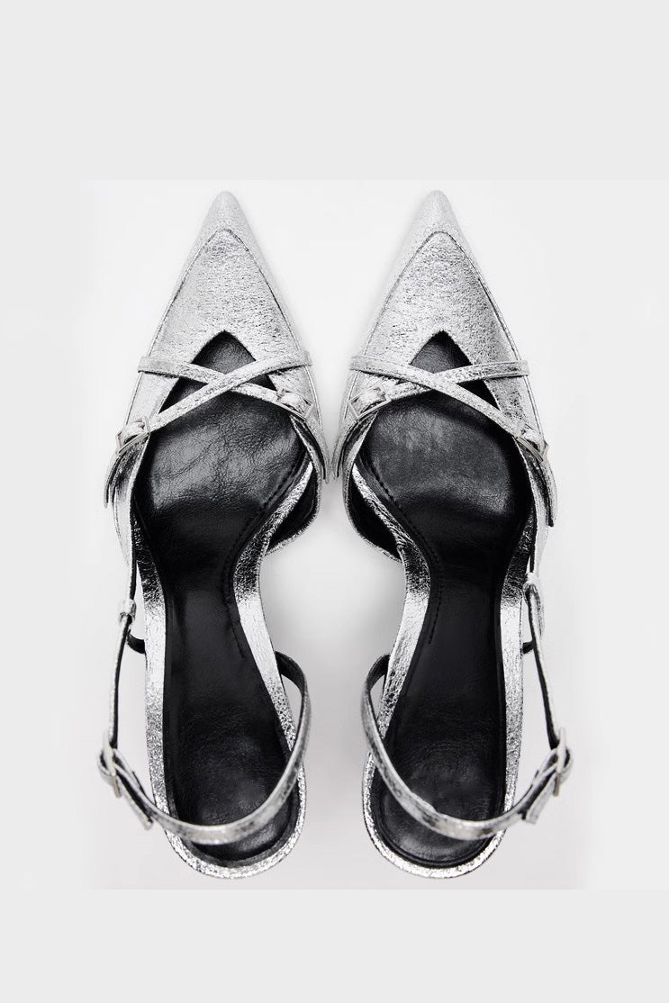 Modern British Style Side Sling High Heels