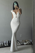 Modern Pure Desire Hollow-out V-Neck Dress